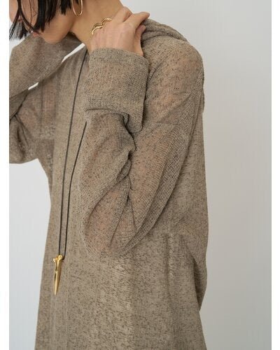 【CHIGNON 2026 SPRING】シアーフーディニットソー - Champdelarose