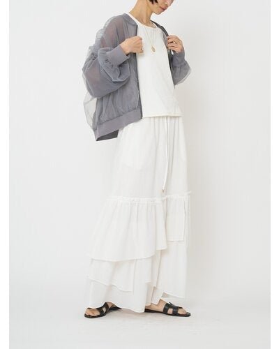 【CHIGNON 2026 SPRING】チュールボリュームブルゾン - Champdelarose
