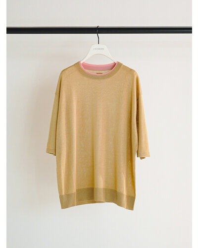 【CHIGNON 2026 SPRING】衿配色ハーフスリーブニット - Champdelarose