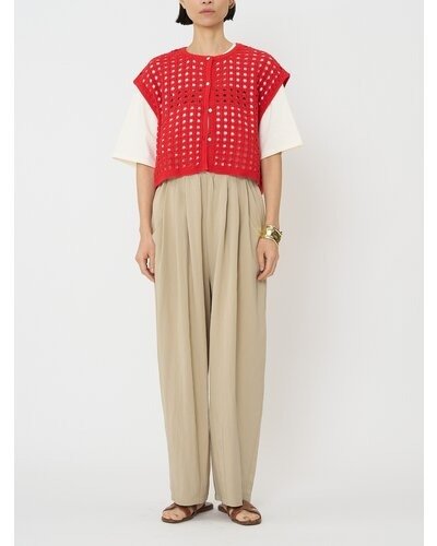 【CHIGNON 2026 SPRING】メッシュボックスニットベスト - Champdelarose
