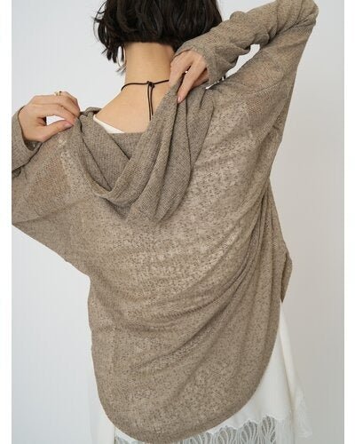 【CHIGNON 2026 SPRING】シアーフーディニットソー - Champdelarose