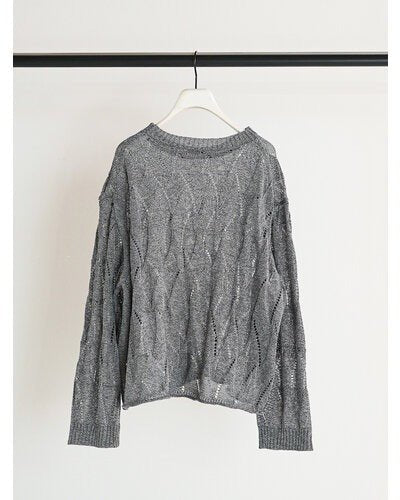 【CHIGNON 2026 SPRING】ペーパータッチスカシ柄ニット - Champdelarose