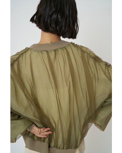 【CHIGNON 2026 SPRING】チュールボリュームブルゾン - Champdelarose