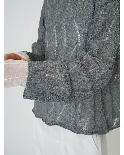 【CHIGNON 2026 SPRING】ペーパータッチスカシ柄ニット - Champdelarose