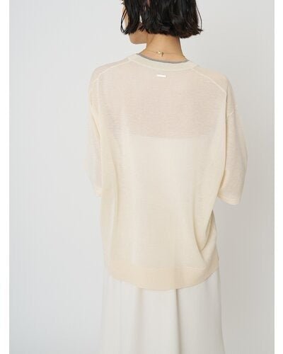 【CHIGNON 2026 SPRING】衿配色ハーフスリーブニット - Champdelarose