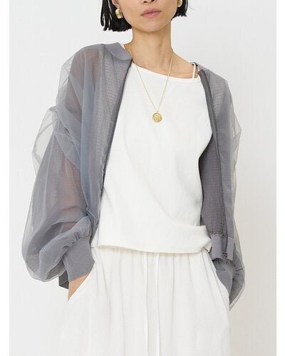 【CHIGNON 2026 SPRING】チュールボリュームブルゾン - Champdelarose