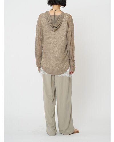 【CHIGNON 2026 SPRING】シアーフーディニットソー - Champdelarose