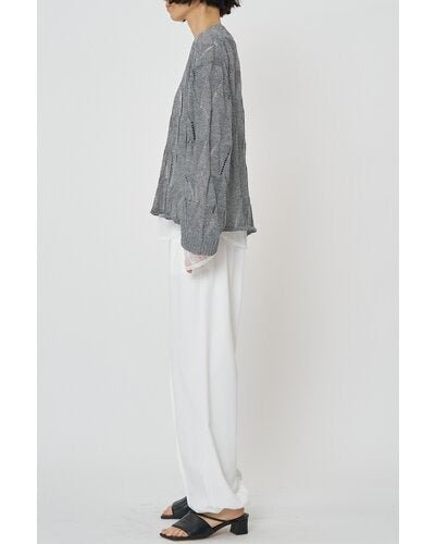 【CHIGNON 2026 SPRING】ペーパータッチスカシ柄ニット - Champdelarose