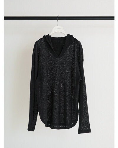 【CHIGNON 2026 SPRING】シアーフーディニットソー - Champdelarose
