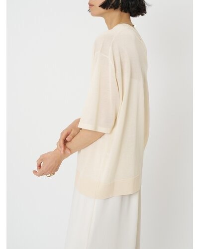 【CHIGNON 2026 SPRING】衿配色ハーフスリーブニット - Champdelarose