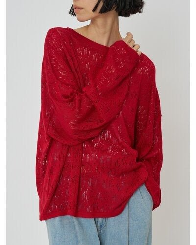 【CHIGNON 2026 SPRING】クラッシュドットニット - Champdelarose
