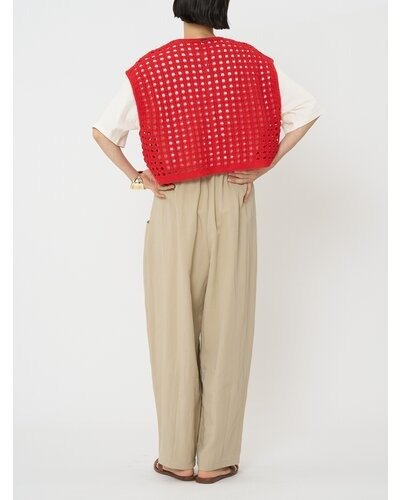 【CHIGNON 2026 SPRING】メッシュボックスニットベスト - Champdelarose