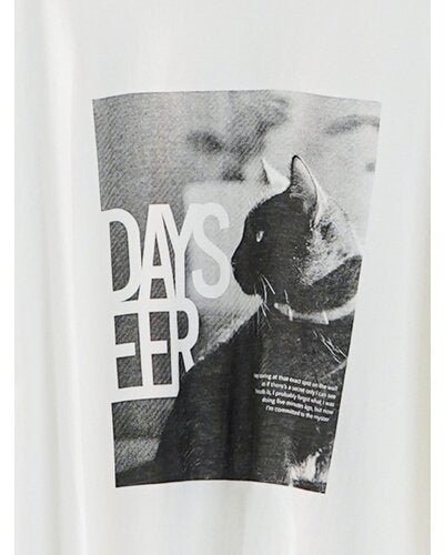【CHIGNON 2026 SPRING】アニマルフォト"CAT"Tee - Champdelarose