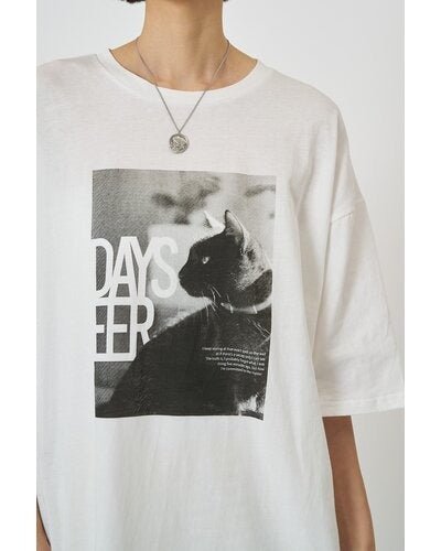 【CHIGNON 2026 SPRING】アニマルフォト"CAT"Tee - Champdelarose