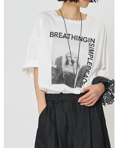 【CHIGNON 2026 SPRING】アニマルフォト"DOG"Tee - Champdelarose