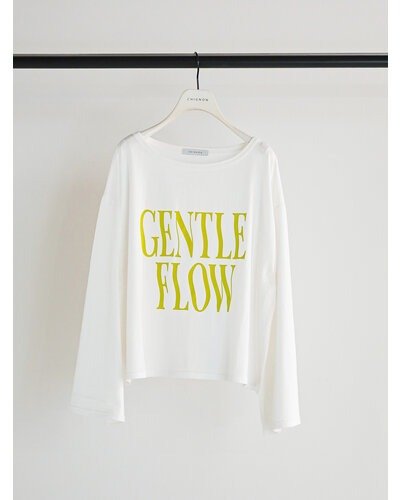 【CHIGNON 2026 SPRING】"FLOW"ウェイブロゴTee - Champdelarose