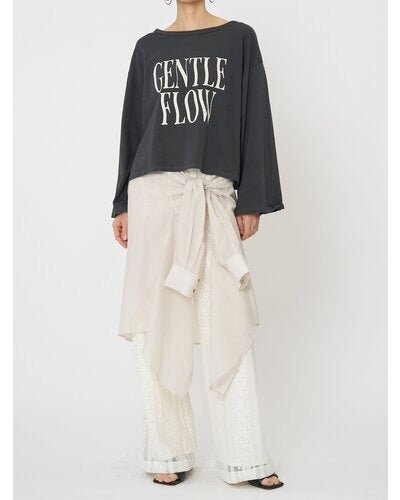 【CHIGNON 2026 SPRING】"FLOW"ウェイブロゴTee - Champdelarose