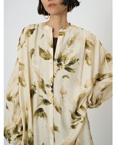 【CHIGNON 2026 SPRING】フラワープリントシャツOP - Champdelarose