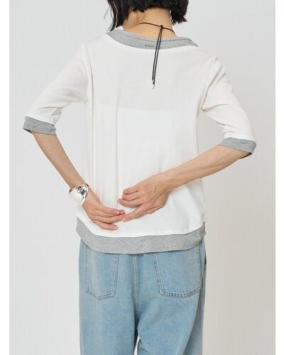 【CHIGNON 2026 SPRING】配色テレコハーフスリーブPO - Champdelarose