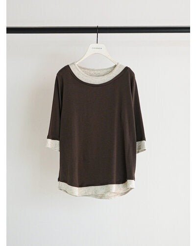 【CHIGNON 2026 SPRING】配色テレコハーフスリーブPO - Champdelarose