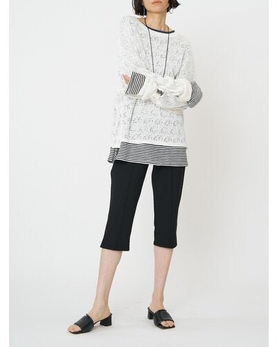 【CHIGNON 2026 SPRING】ストレッチカプリスリットPT - Champdelarose