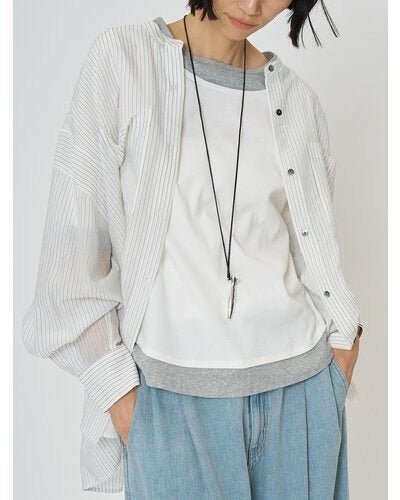 【CHIGNON 2026 SPRING】シアーストライプオーバーSH - Champdelarose