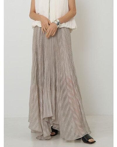 【CHIGNON 2026 SPRING】シアーチェックプリーツSK - Champdelarose