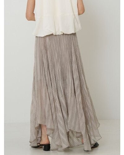 【CHIGNON 2026 SPRING】シアーチェックプリーツSK - Champdelarose