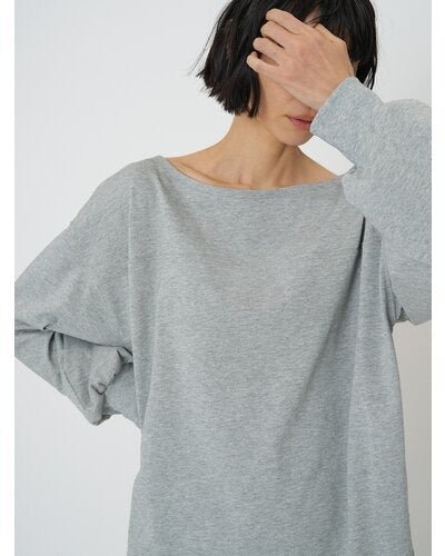 【CHIGNON 2026 SPRING】度詰天竺ボートネックロンT - Champdelarose