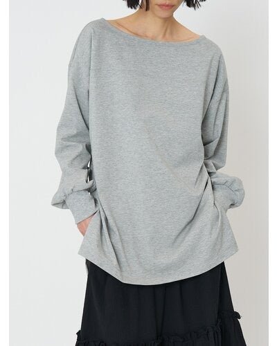 【CHIGNON 2026 SPRING】度詰天竺ボートネックロンT - Champdelarose