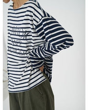 【CHIGNON 2026 SPRING】ボーダープリントロンTee - Champdelarose