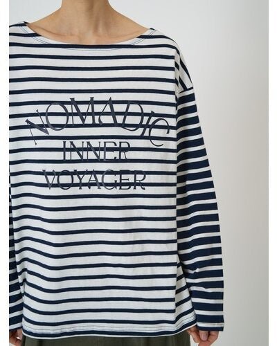【CHIGNON 2026 SPRING】ボーダープリントロンTee - Champdelarose