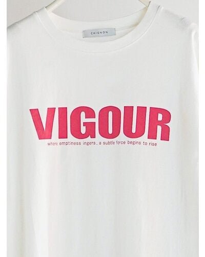 【CHIGNON 2026 SPRING】"VIGOUR"プリントTee - Champdelarose