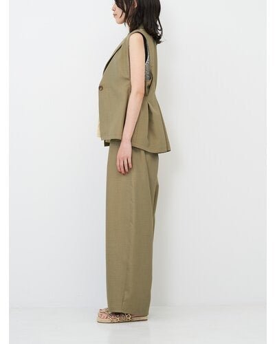 【CHIGNON 2026 SS COLLECTION】リネンライクペプラムジレ - Champdelarose
