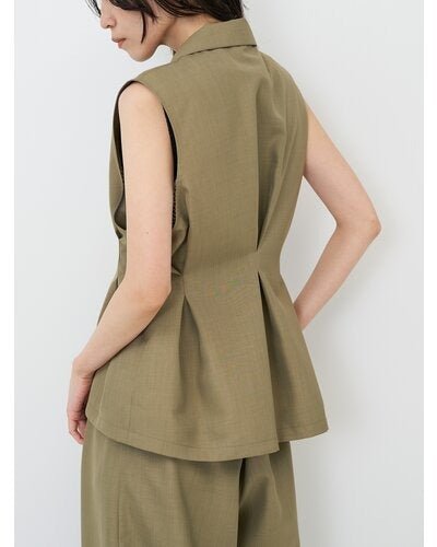 【CHIGNON 2026 SS COLLECTION】リネンライクペプラムジレ - Champdelarose