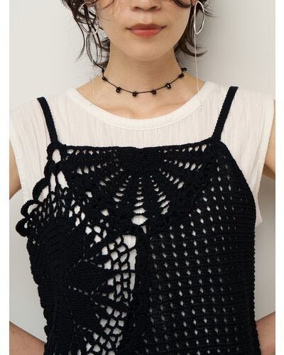 【CHIGNON 2026 SS COLLECTION】モチーフニットキャミソール - Champdelarose