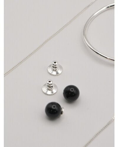 【CHIGNON 2026 SS COLLECTION】サークルフープオニキス3WAYピアス - Champdelarose