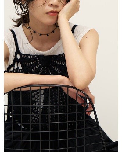 【CHIGNON 2026 SS COLLECTION】サークルフープオニキス3WAYピアス - Champdelarose