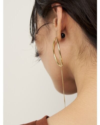 【CHIGNON 2026 SS COLLECTION】サークルフープオニキス3WAYピアス - Champdelarose