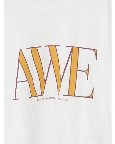 【CHIGNON 2026 SS COLLECTION】"AWE"プリントクロップドTee - Champdelarose