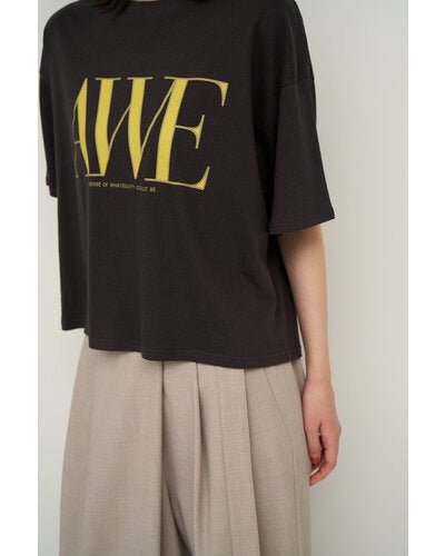 【CHIGNON 2026 SS COLLECTION】"AWE"プリントクロップドTee - Champdelarose