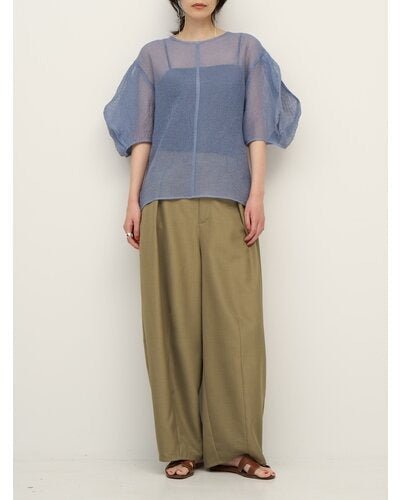 【CHIGNON 2026 SS COLLECTION】シアーチェックボリュームスリーブPO - Champdelarose