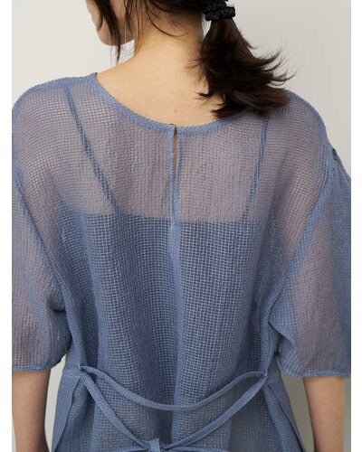 【CHIGNON 2026 SS COLLECTION】シアーチェックボリュームスリーブPO - Champdelarose