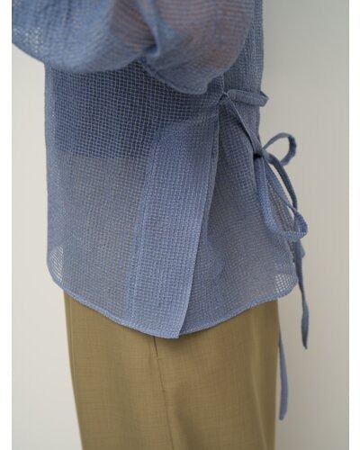 【CHIGNON 2026 SS COLLECTION】シアーチェックボリュームスリーブPO - Champdelarose