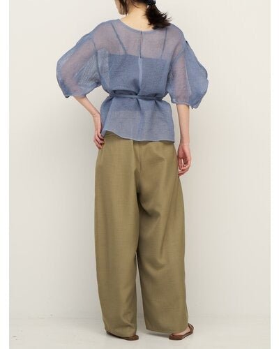【CHIGNON 2026 SS COLLECTION】シアーチェックボリュームスリーブPO - Champdelarose
