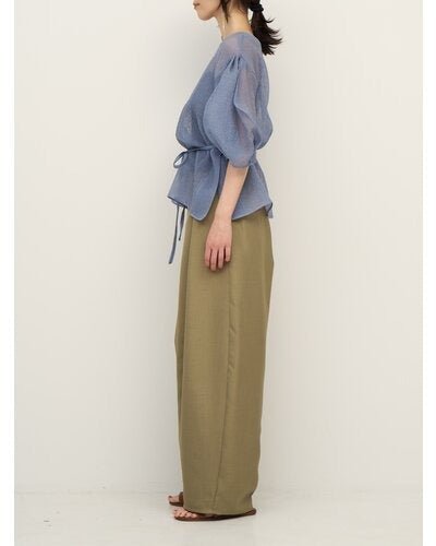 【CHIGNON 2026 SS COLLECTION】シアーチェックボリュームスリーブPO - Champdelarose