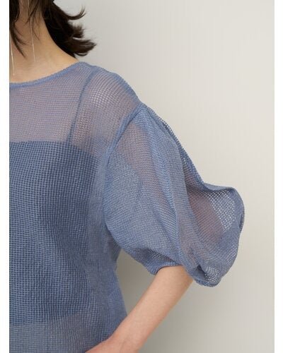 【CHIGNON 2026 SS COLLECTION】シアーチェックボリュームスリーブPO - Champdelarose