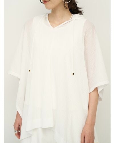 【CHIGNON 2026 SS COLLECTION】シアーメッシュポンチョTOPS - Champdelarose
