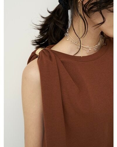 【CHIGNON 2026 SS COLLECTION】メタルクリップ付きタックTOPS - Champdelarose