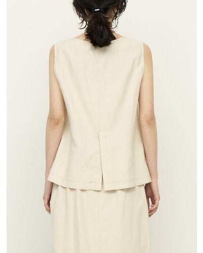 【CHIGNON 2026 SS COLLECTION】麻ミックスジレTOPS - Champdelarose